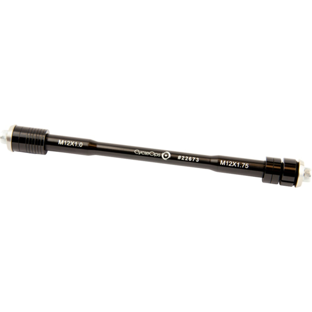 CycleOps Thru Axle Kit black aluminum adapter with M12x1.0 and M12x1.75 threading