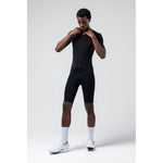 Gobik Integral Hudson Solid Men cycling suit in black, front view on model
