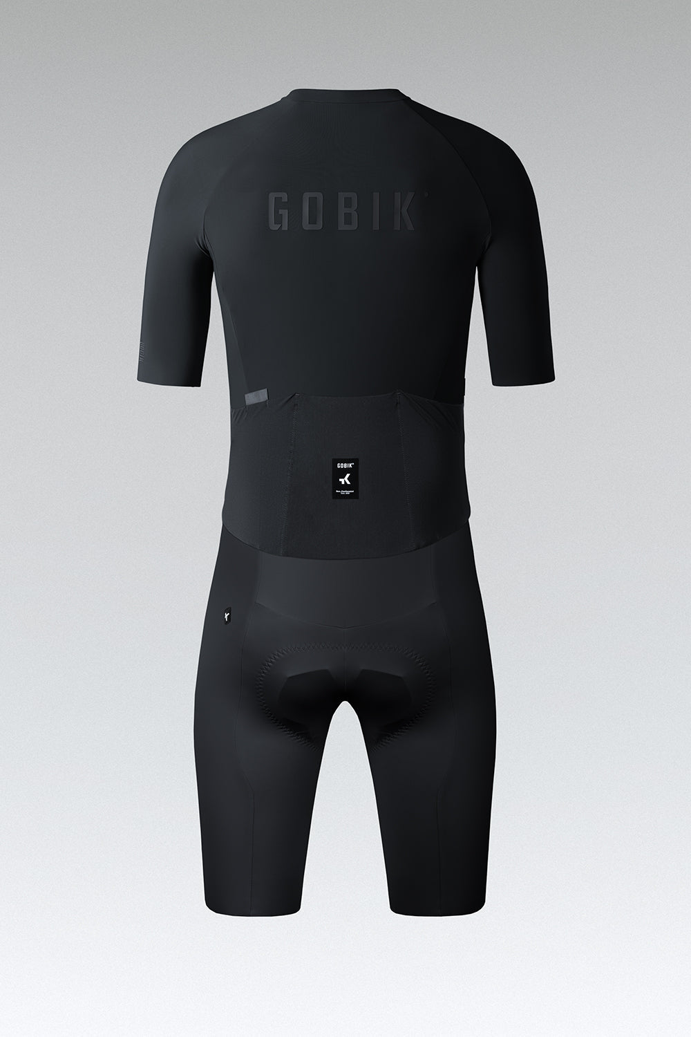 Black Gobik Integral Hudson Solid Men cycling suit with back pockets