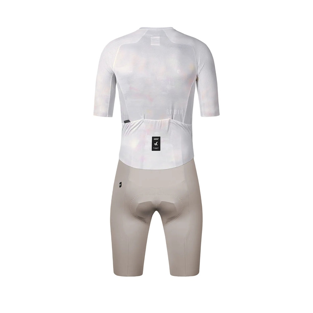 GOBIK Aerosuit Madison Men in crisp white with translucent aerodynamic design