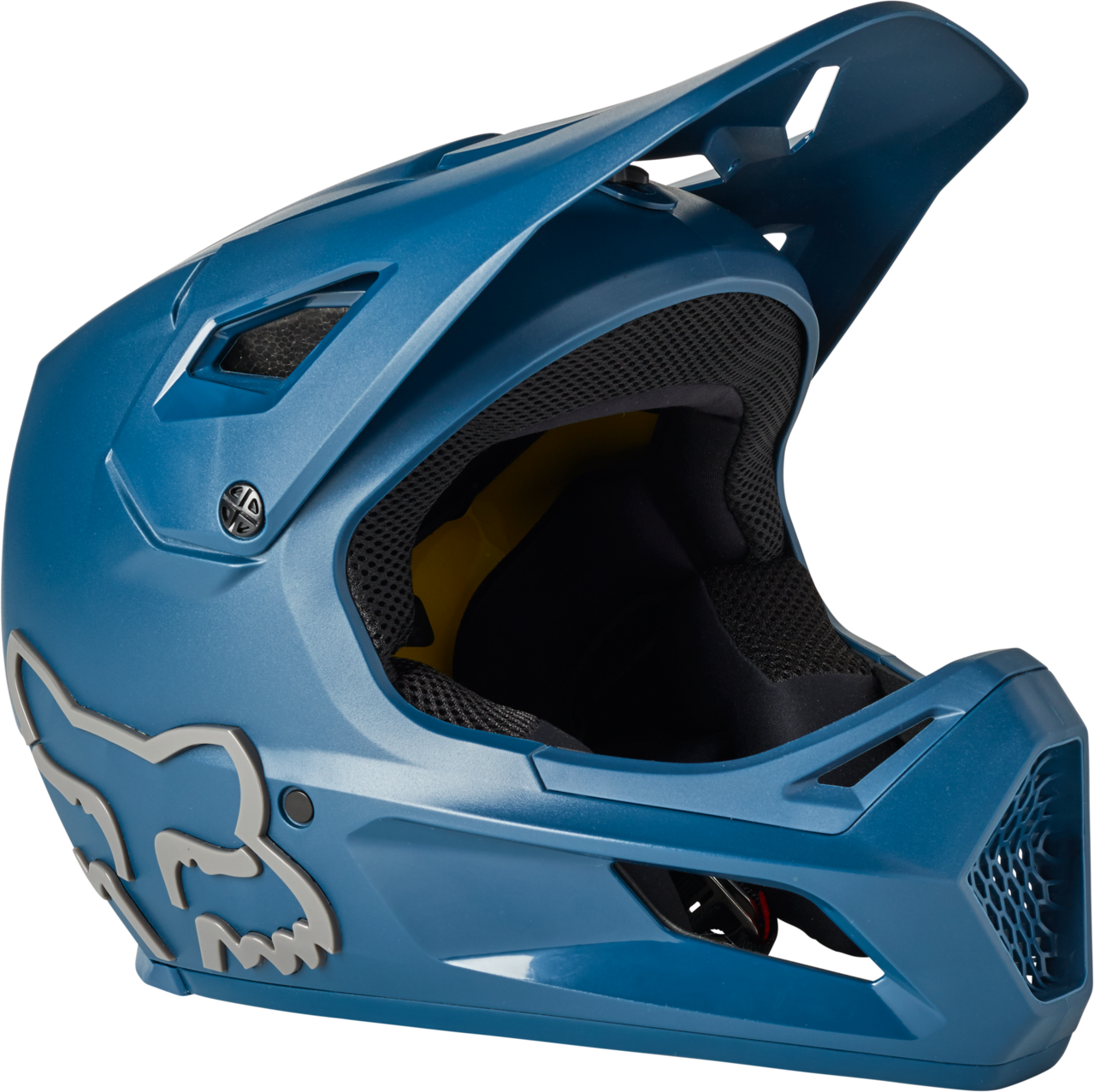 Fox Racing Youth Rampage Mountain Bike Helmet in Dark Indigo with Fox logo