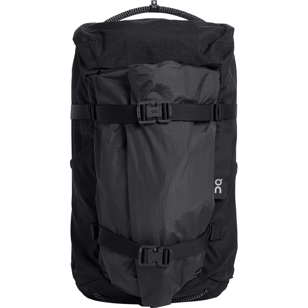 On Speed Pack 24L Elite backpack in black and magnet colorway with straps