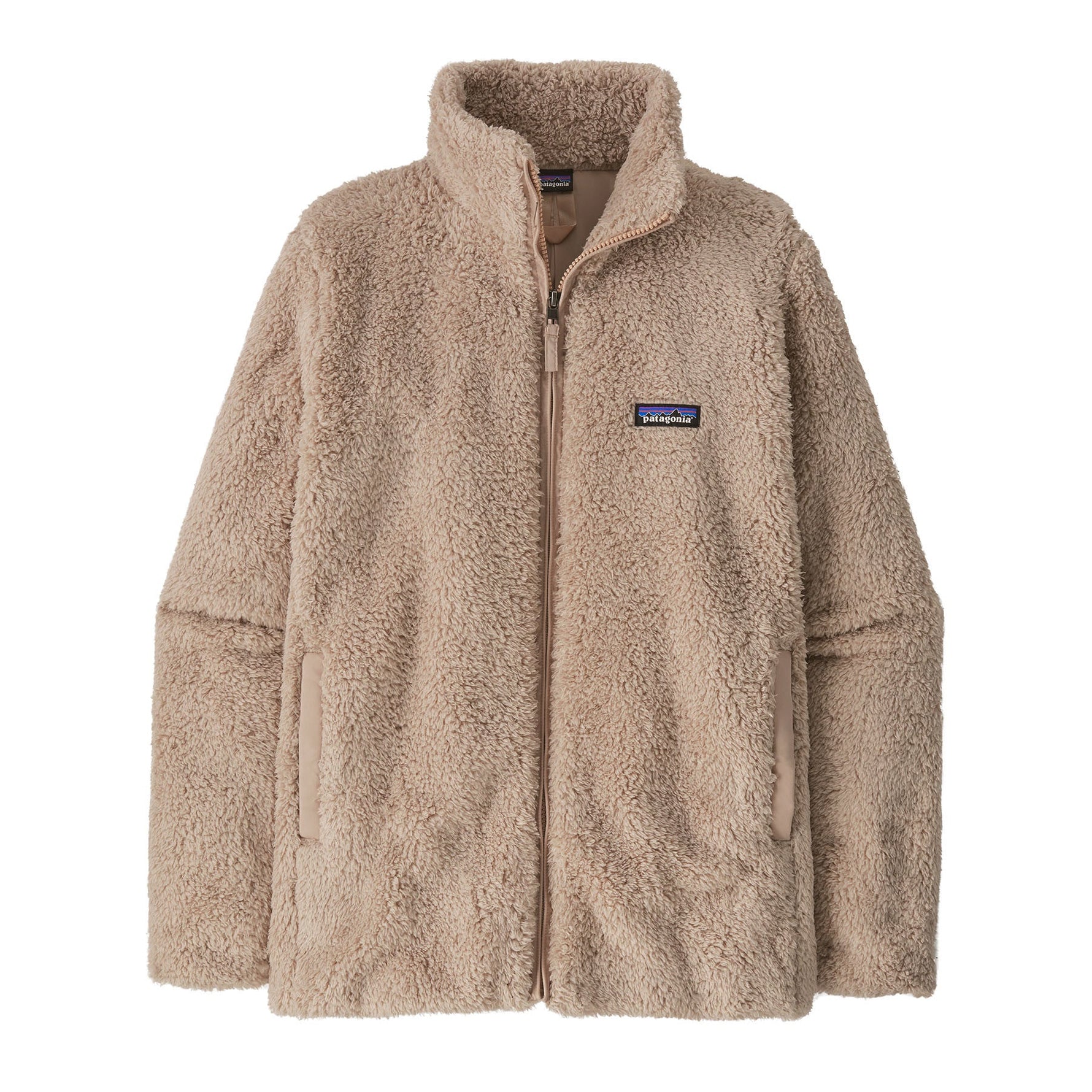 Women's Patagonia Los Gatos Jacket in Shroom Taupe with full zip and fleece texture