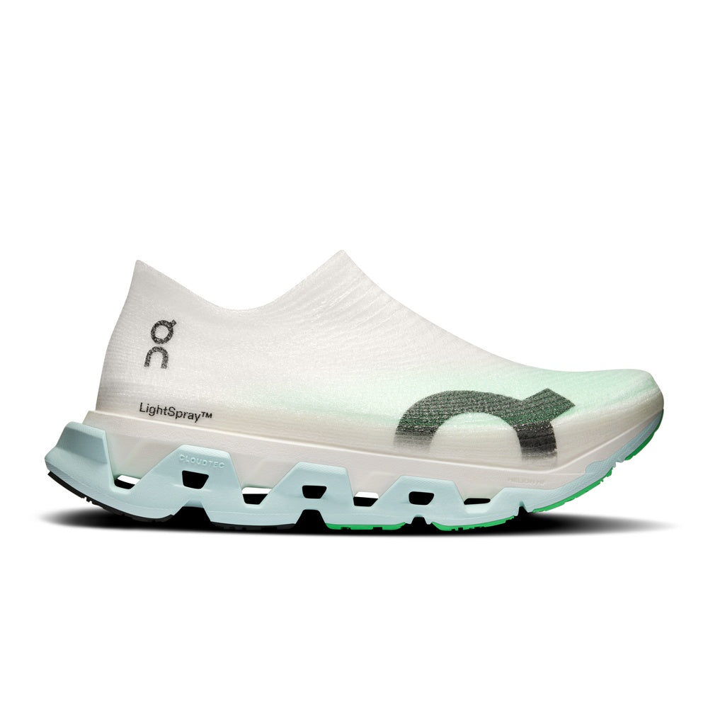 On Running LightSpray Cloudmonster 3 Hyper sneaker in white and mint green colorway