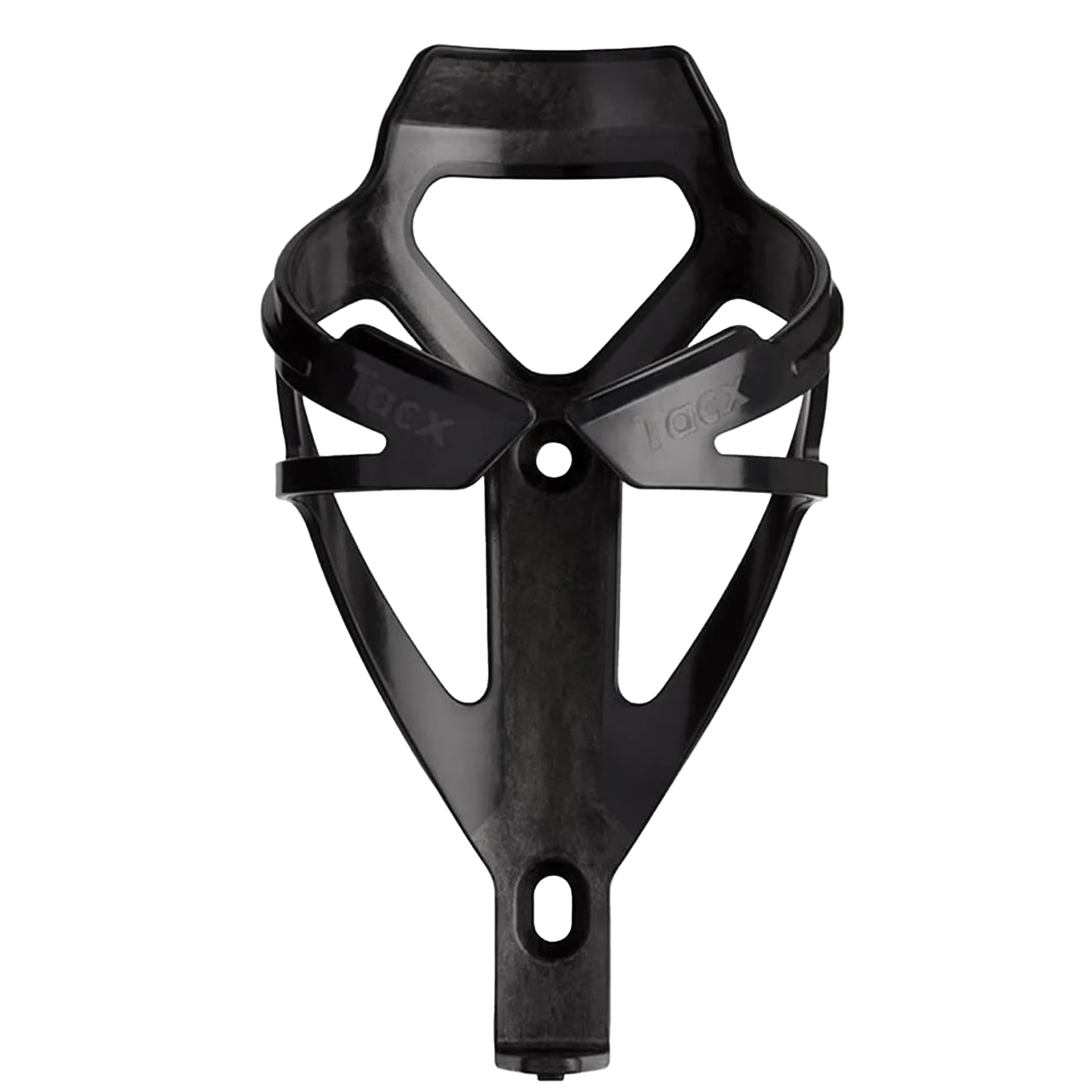 Tacx Deva carbon fiber bottle cage in black with sleek aerodynamic design