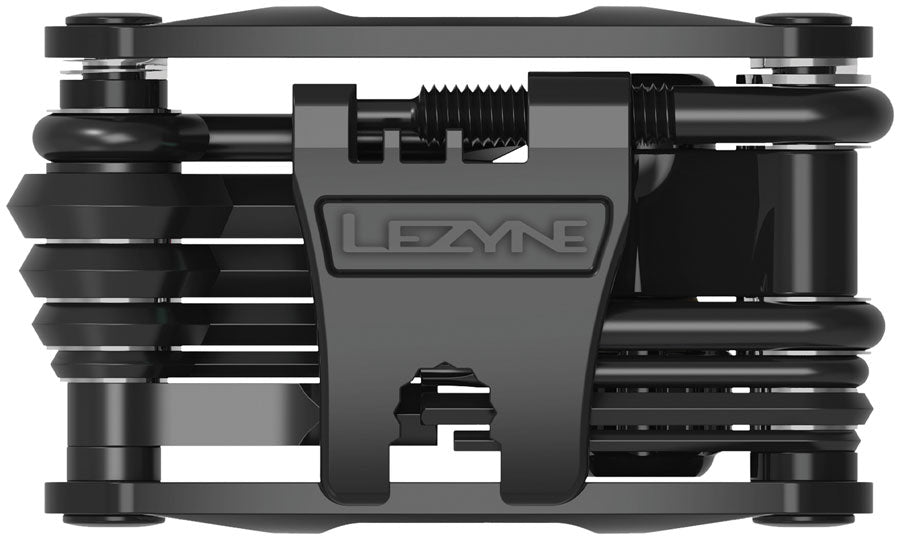 Lezyne RAP II 6 Multi Tool black front view showing chain breaker detail and compact folded profile