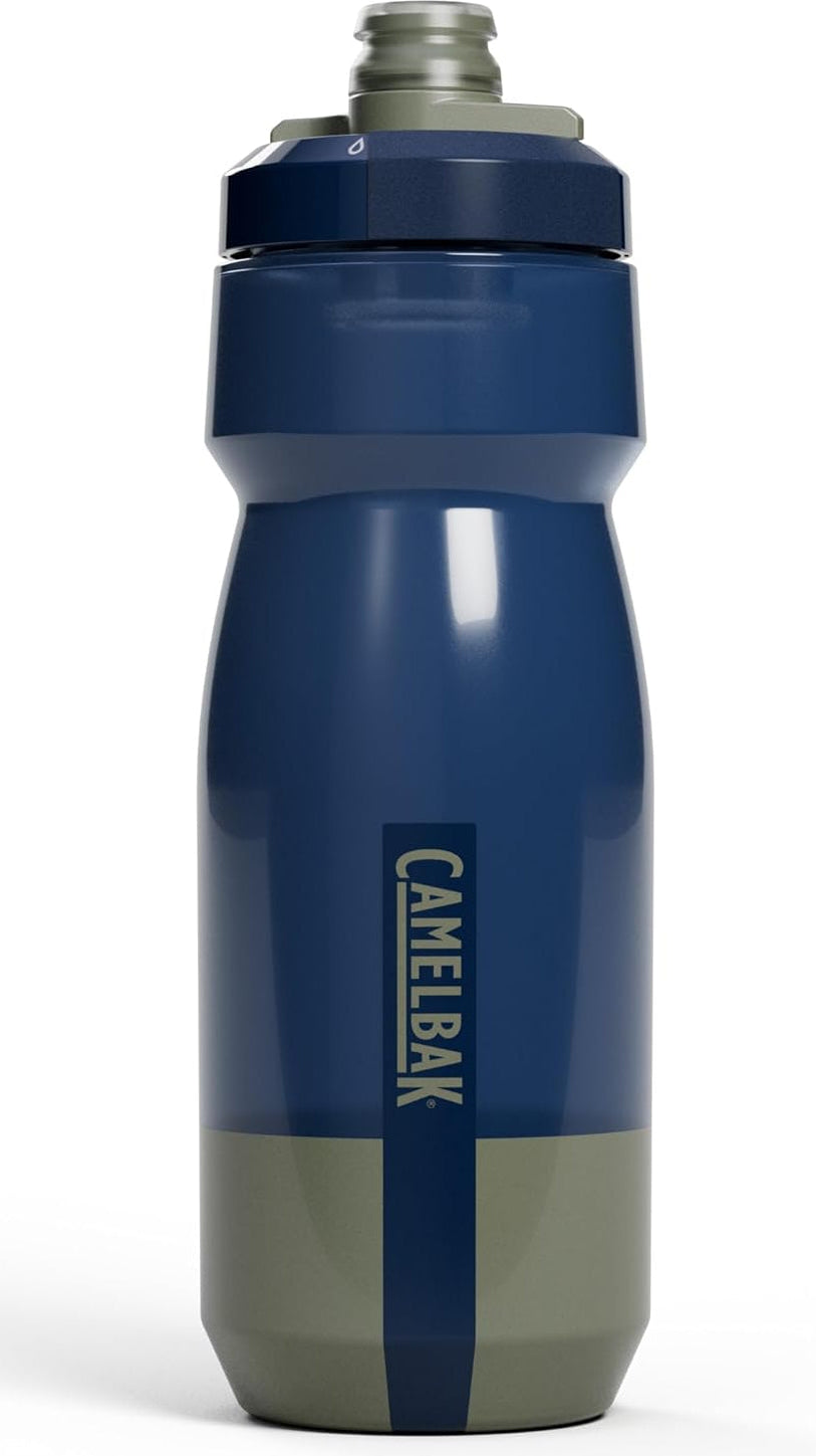 CamelBak Podium water bottle in navy blue and gray colorway