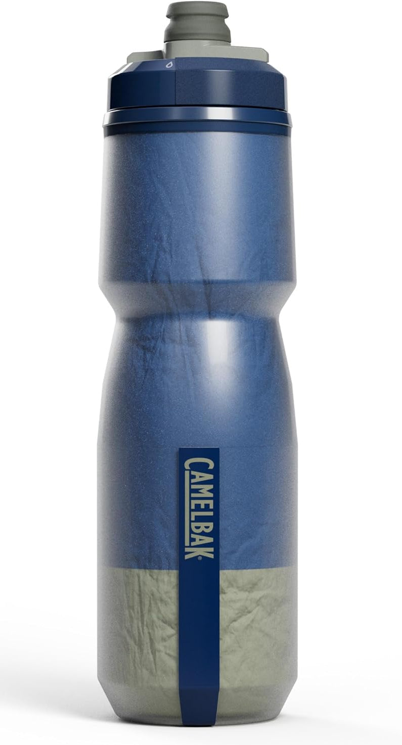 CamelBak Podium Chill water bottle in blue and white gradient design