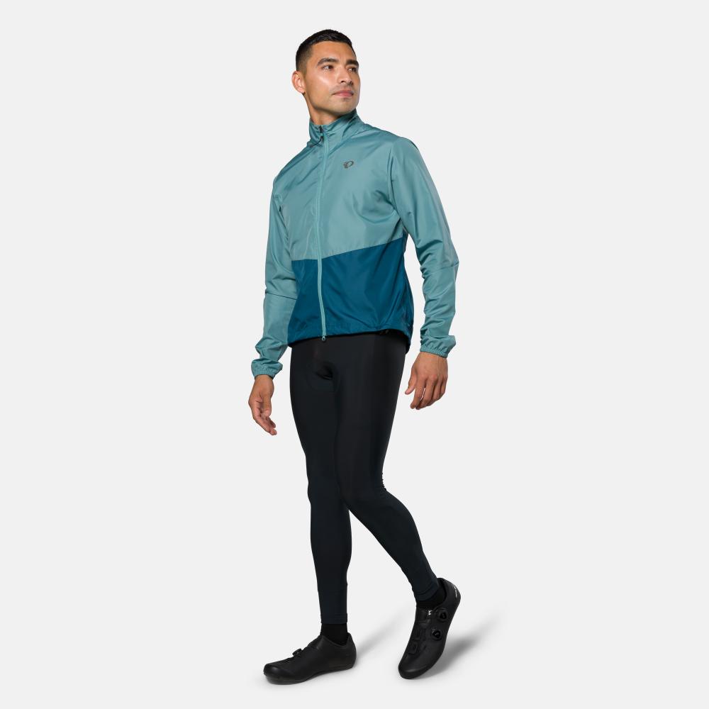 Pearl Izumi Quest Barrier Men's Jacket in lapis blue colorblock design
