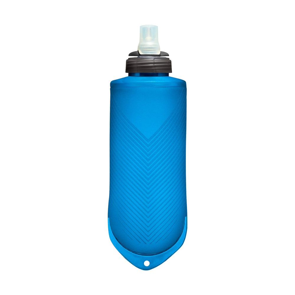 CamelBak Quick Stow Flask 17 oz soft flask in bright blue with bite valve cap
