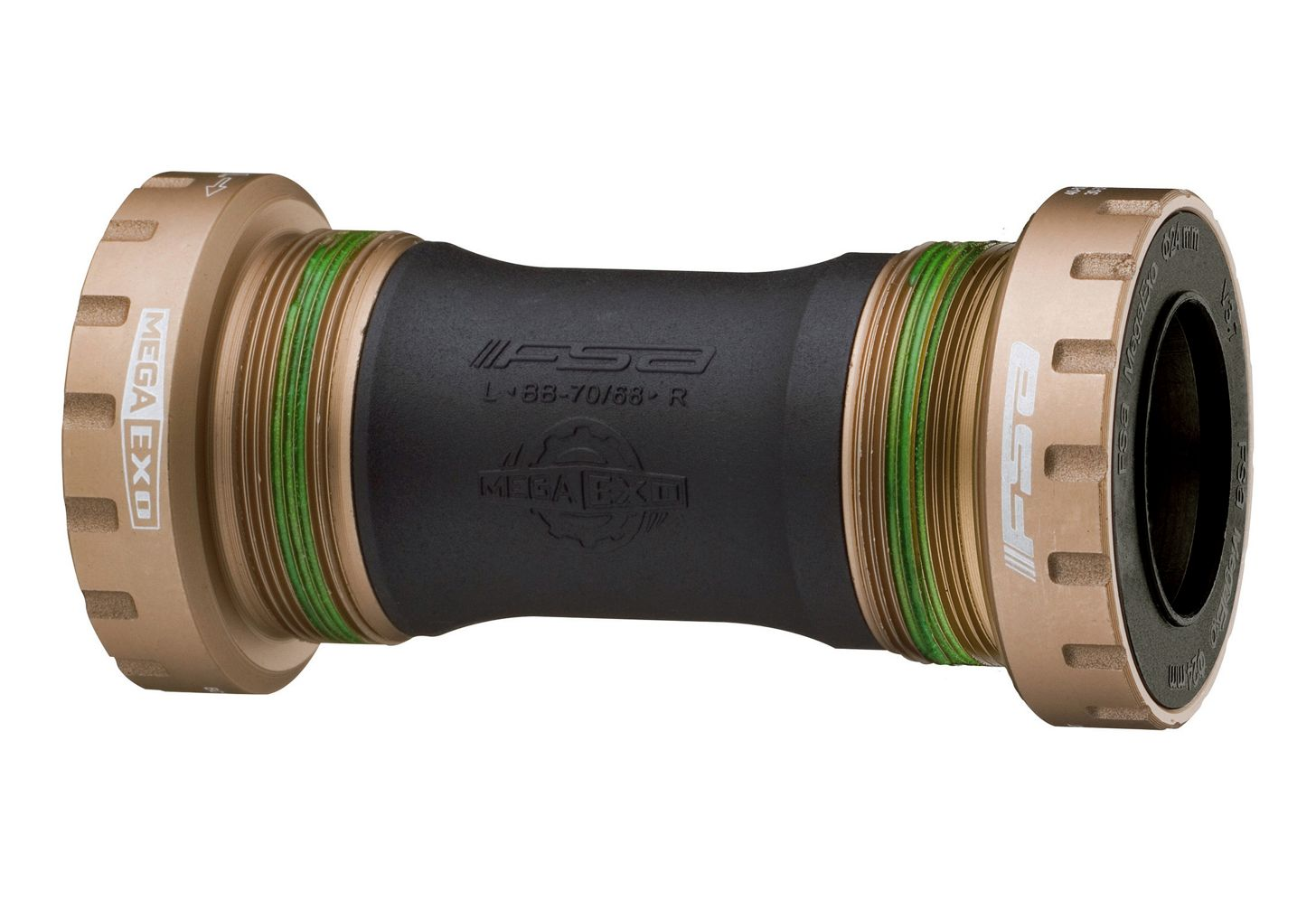 FSA BB SET MEGA EXO 6200 bottom bracket with bronze threading and green seals