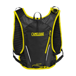 CamelBak Trail Run hydration vest in black with yellow accents and mesh back panel