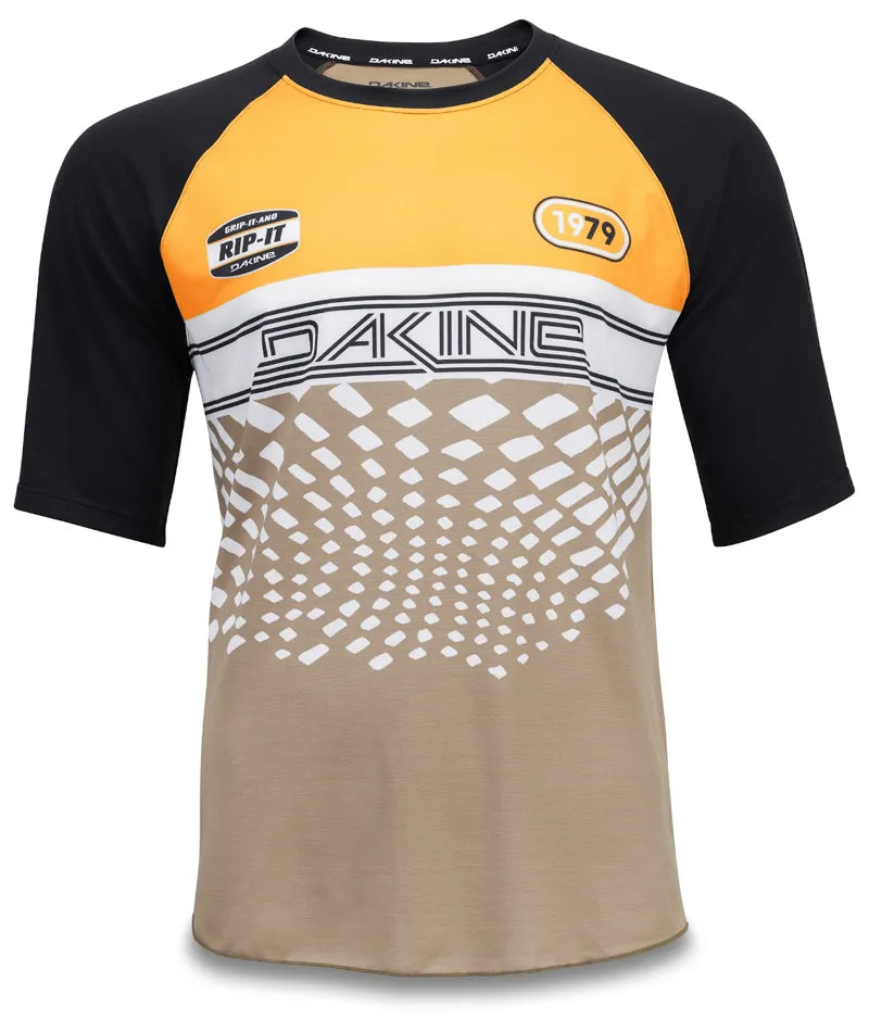Dakine Dropout short sleeve jersey in golden glow and stingray colorway