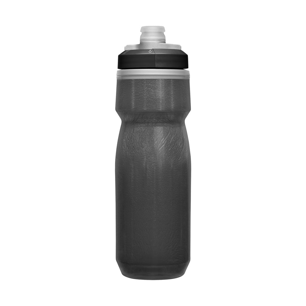 CamelBak Podium Chill water bottle in charcoal gray with squeeze cap