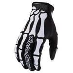 Troy Lee Designs Air glove in black and white skeleton bone graphic pattern