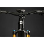 Santa Cruz Tallboy mountain bike front view showing black frame and handlebars