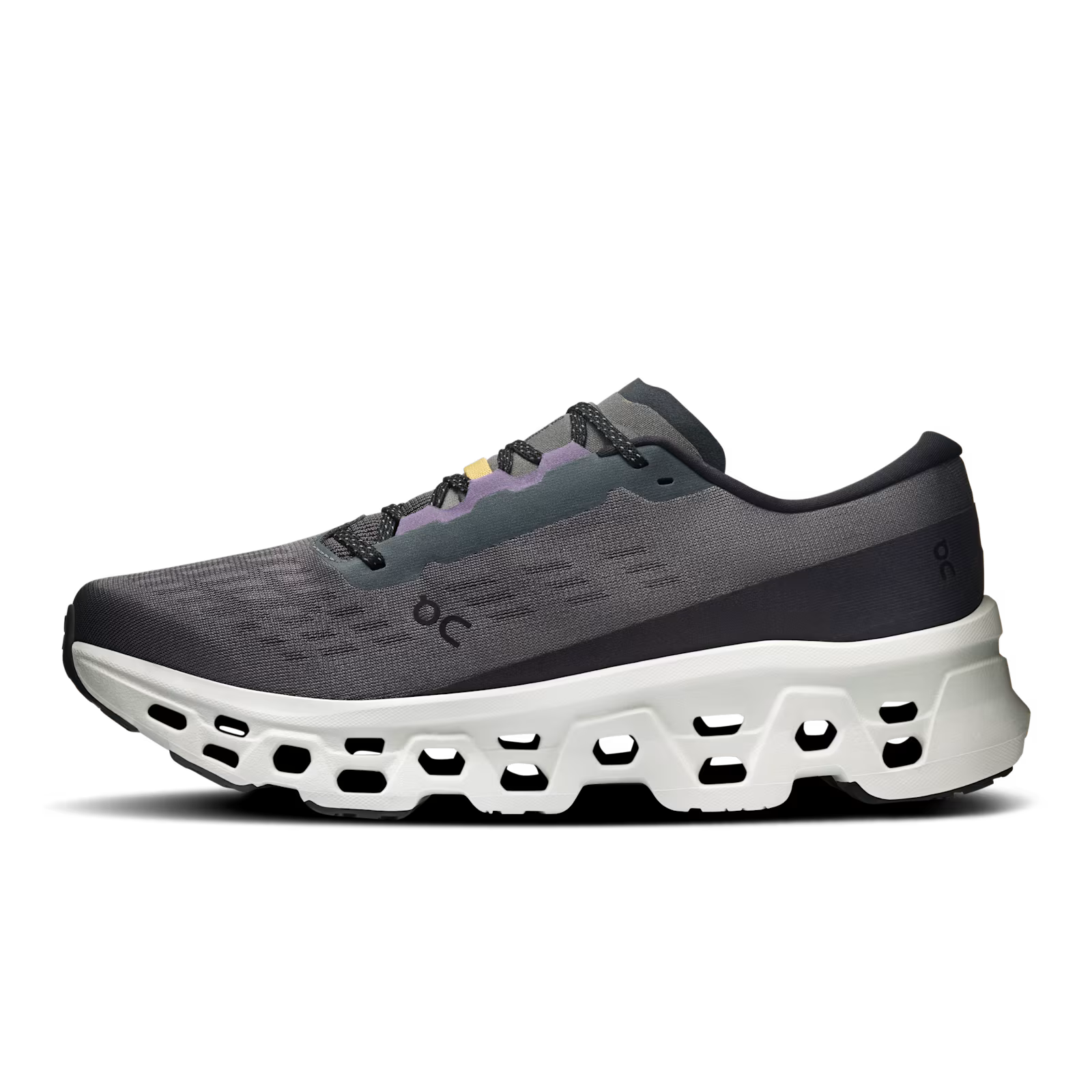 On Cloudmonster 3 running shoe in Eclipse Frost colorway with distinctive cloud sole