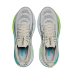 Brooks Adrenaline GTS 25 men's running shoe in oyster grey with green and blue accents