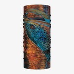 Buff Cool Net UV+ neck gaiter in DeYoung Emigrant fish pattern