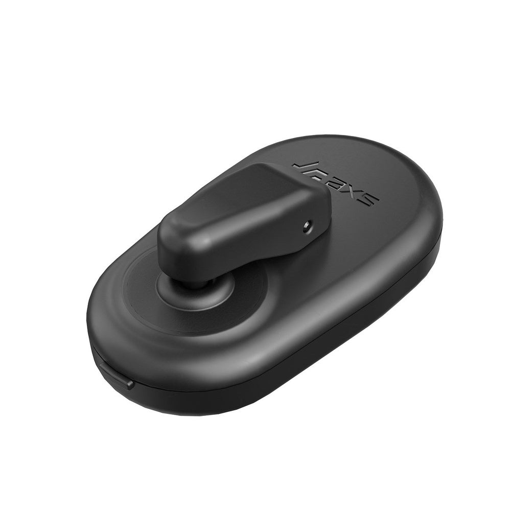 SRAM wireless AXS blips in black with charging case on white background