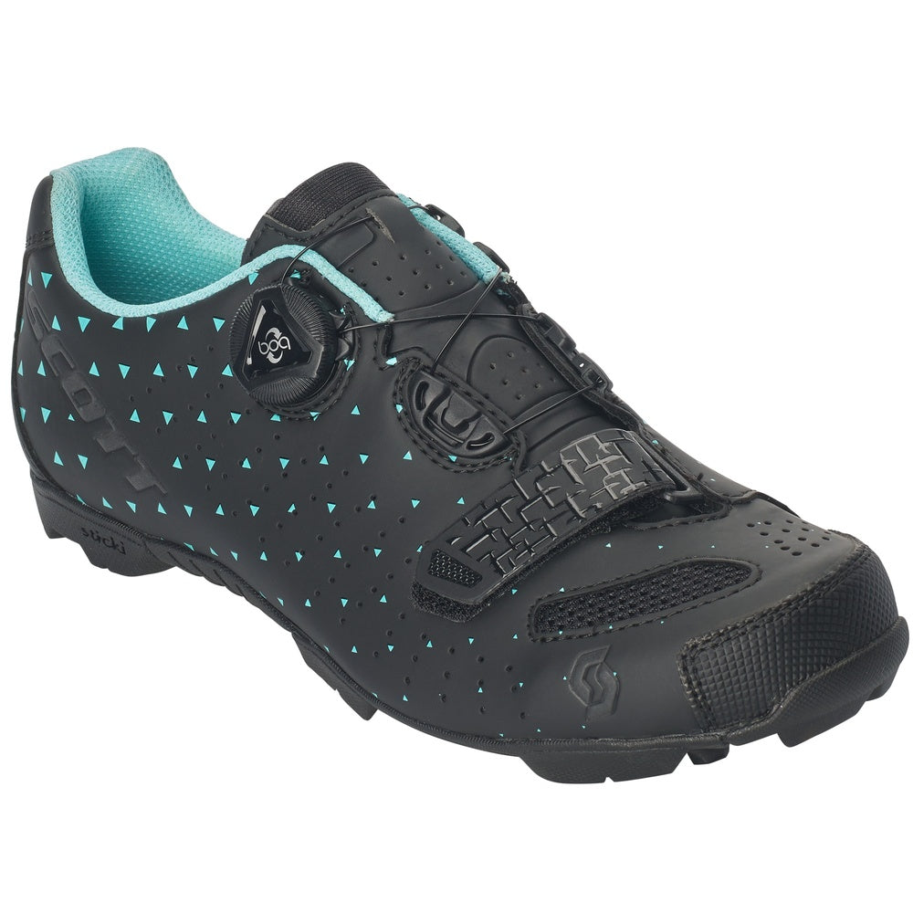 Scott MTB Comp Boa Cycling Shoes Women's - Matte Black/Turquoise Blue