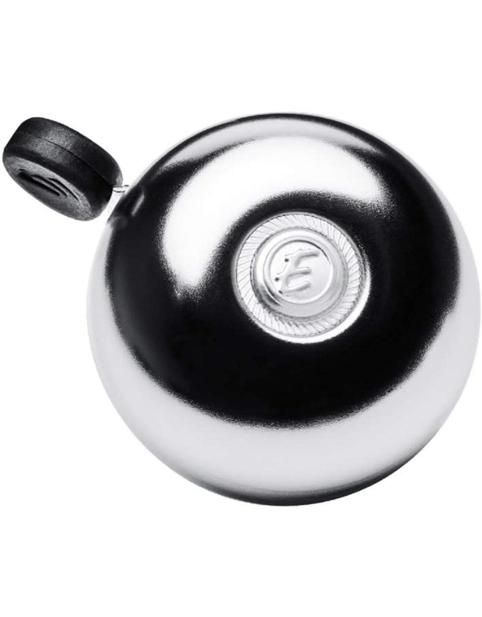 Electra chrome bicycle bell with polished metal finish and black striker mechanism