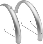 Electra aluminum bicycle fender set in silver with mounting hardware