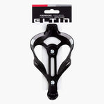Eltin Blinker black aluminum bicycle bottle cage with professional studio lighting