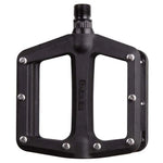 Black Eltin platform bicycle pedal with rectangular openings and metal pins