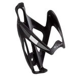 ELTIN Track black bicycle bottle cage with aerodynamic design on white background