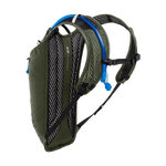 Camelbak Rogue Light hydration backpack in dusty olive with blue hydration tube