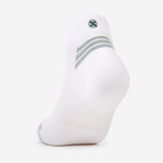 Thorlos Experia XSpeed white sock rear view showing X logo and gray heel stripe detail