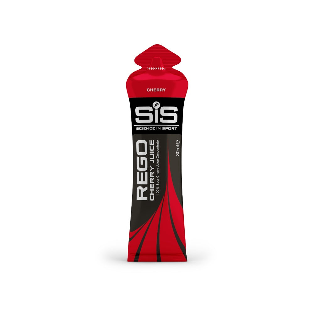 SIS Science in Sport Rego Cherry Juice 30ml gel packet in red and black