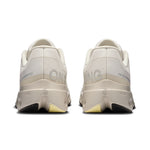 On Cloudsurfer Next running shoes in ivory and silver colorway, rear view