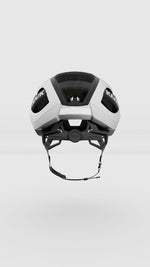 Kask Elemento cycling helmet in sporty grey and white colorway, rear view