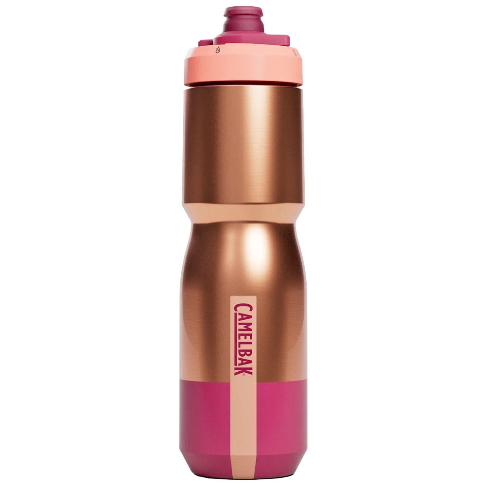 CamelBak Podium insulated steel water bottle in copper and pink colorway