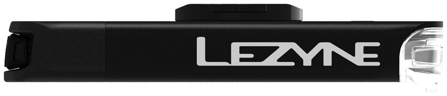 Lezyne Road Drive 500 LED front bike light in matte black, side profile view