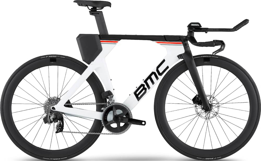 BMC Timemachine 01 DISC TWO time trial bike in white and black colorway
