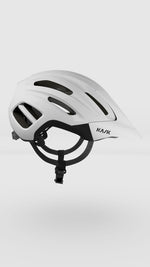 KASK Caipi white cycling helmet with ventilation slots on clean background