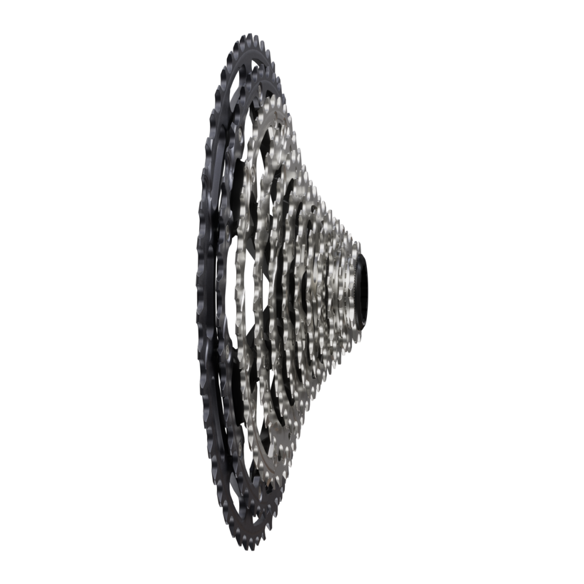 Shimano Deore XT CS-M8200-12 12-speed cassette sprocket in silver and black