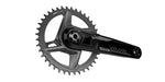 SRAM Rival 1x crankset with black crank arm and gray chainring