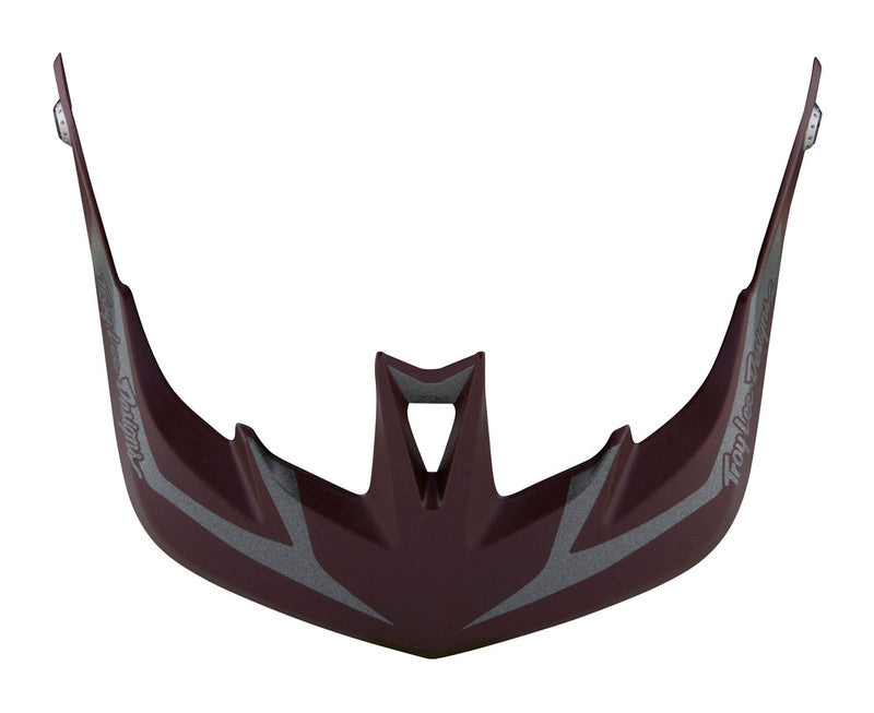 Troy Lee Designs A3 helmet visor in burgundy with gray accents