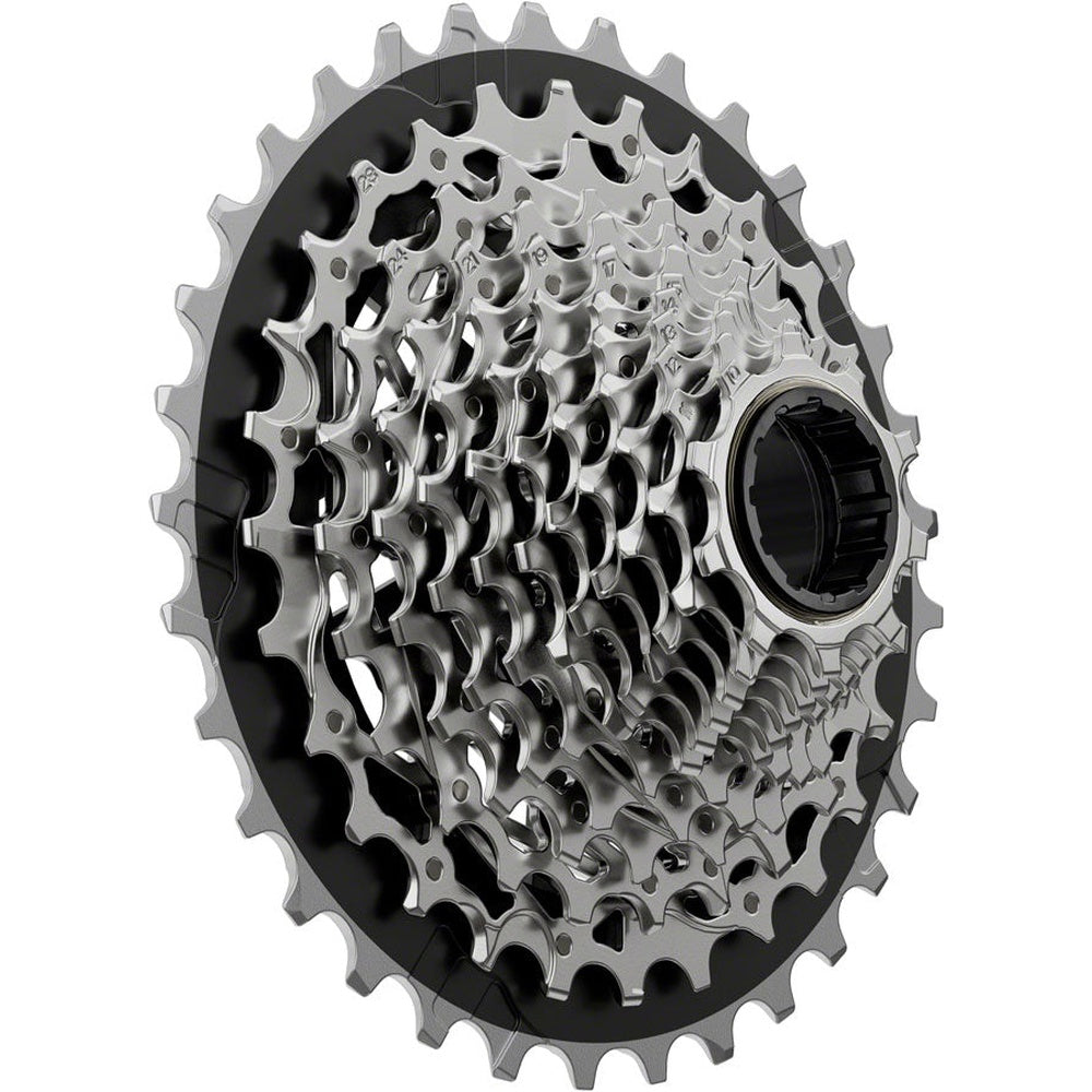 SRAM XG-1270 12-speed bicycle cassette in silver, 10-33T, XD-R compatible