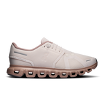 On Cloud 5 women's running shoe in oyster pink with biscuit rose sole