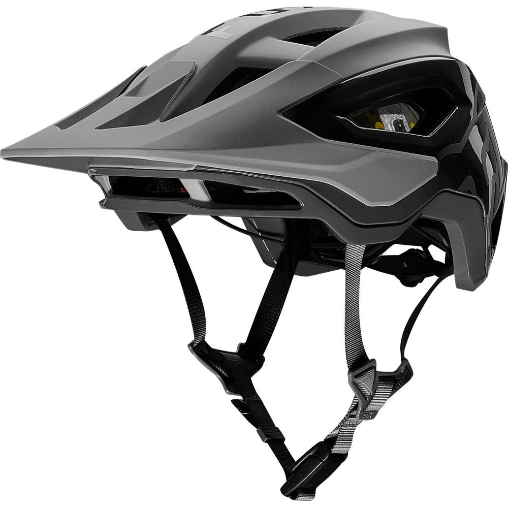 Fox Racing Speedframe Pro mountain bike helmet in matte gray and black colorway
