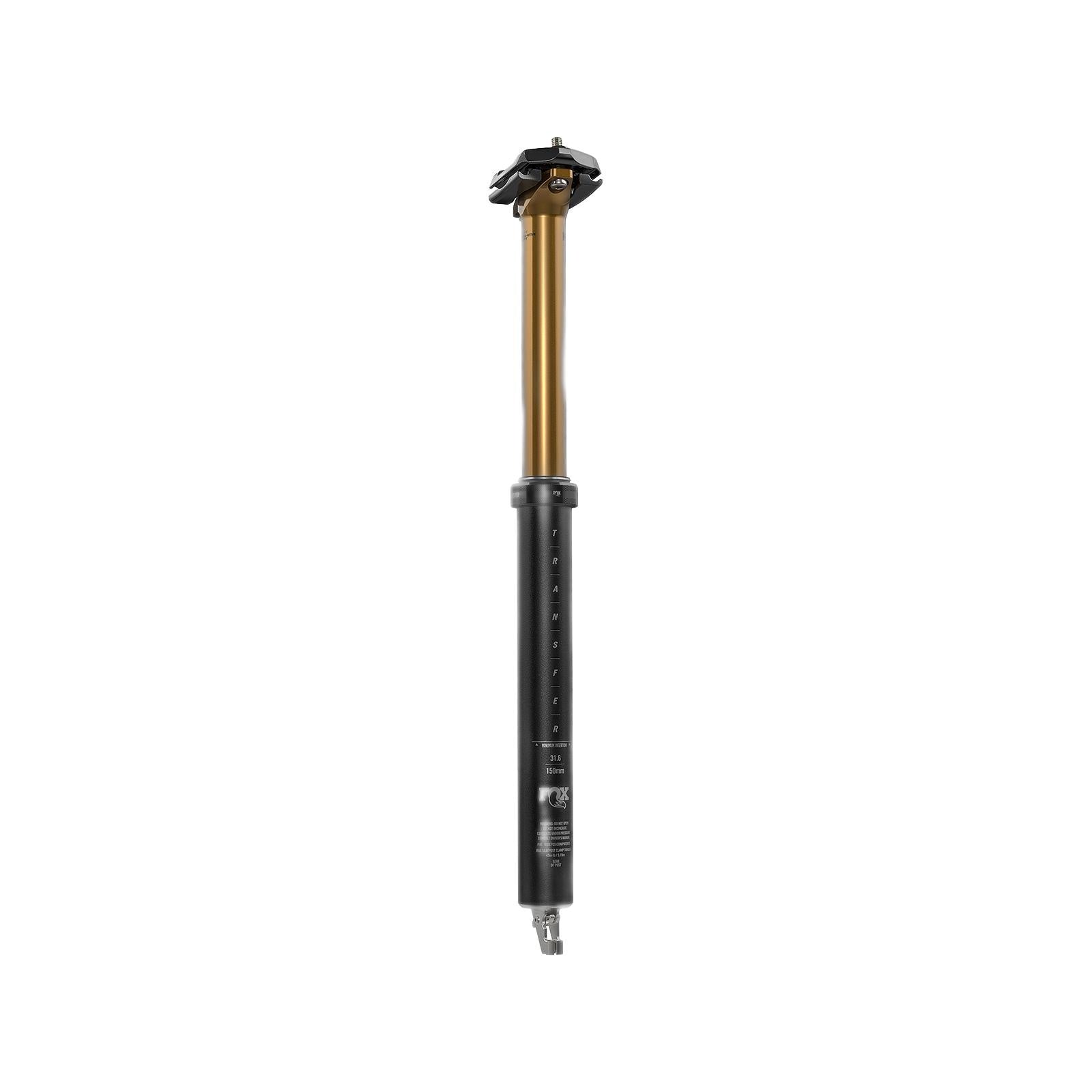FOX Transfer Performance Elite Dropper Seatpost - 31.6 mm, 150 mm, Internal Routing, Anodized Black