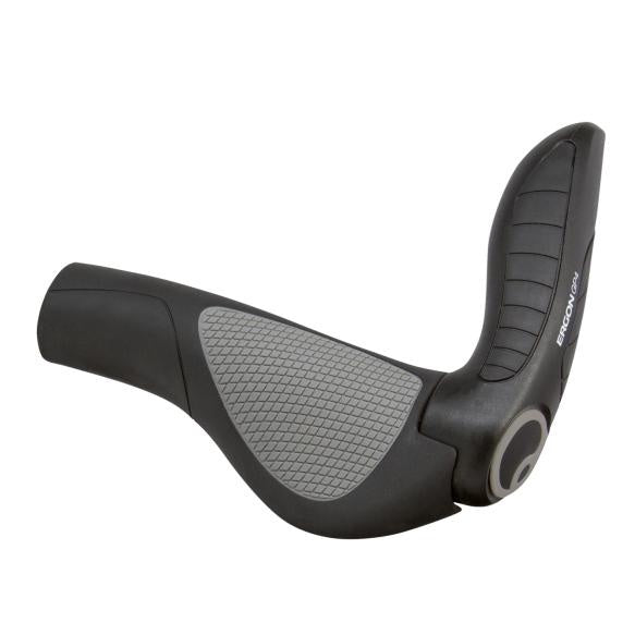 Ergon GP4 Grips - Black/Gray, Lock-On, Large