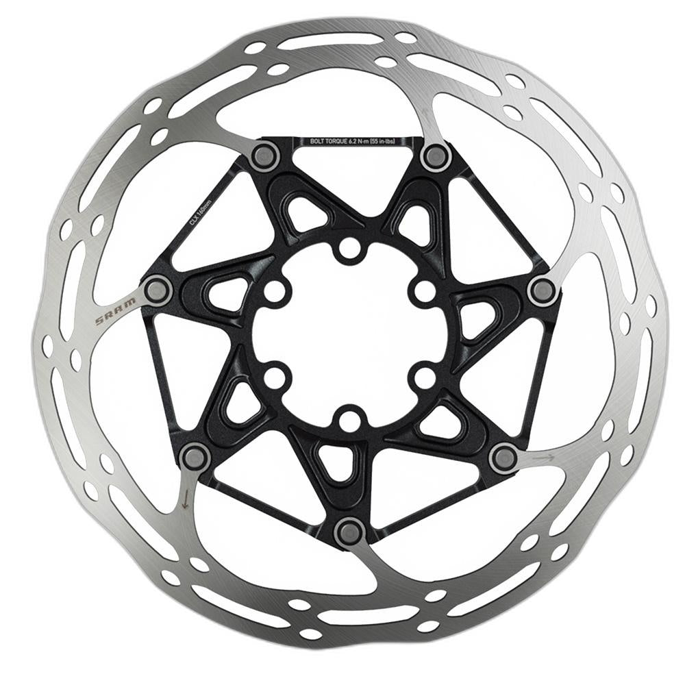 Sram Rotor Centerline X Road 2 Piece 160mm Black (includes steel rotor bolts) Rounded