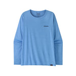W's L/S Cap Cool Daily Graphic Shirt - Waters Fitz Roy Trout: Abundant Blue X-Dye S