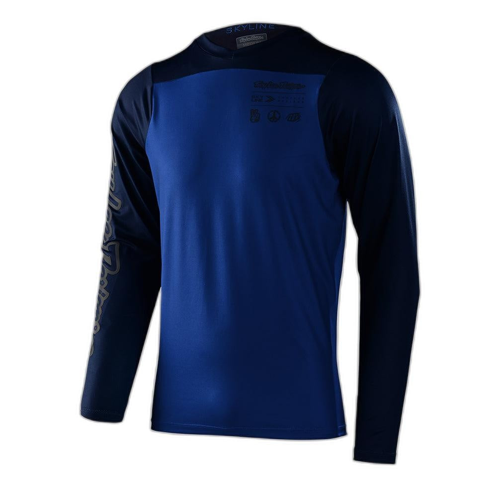 Troy Lee Designs SKYLINE LS JERSEY  MONO TRUE BLUE XL